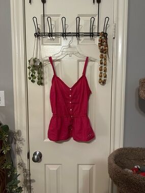 Hollister Hot Pink Peplum Top